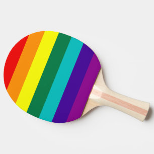 7 Stripes Rainbow Pride Flag Ping Pong Paddle