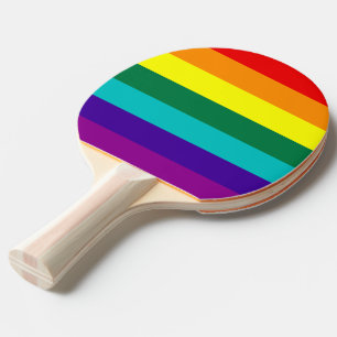 7 Stripes Rainbow Pride Flag Ping Pong Paddle