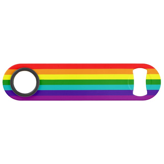 7 Stripes Rainbow Pride Flag Speed Bottle Opener (Front (Horizontal))