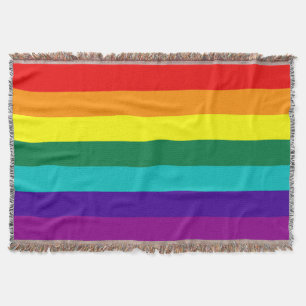 7 Stripes Rainbow Pride Flag Throw Blanket