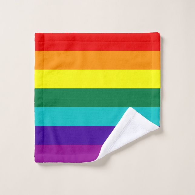 7 Stripes Rainbow Pride Flag Wash Cloth (Wash Cloth)