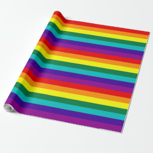 7 Stripes Rainbow Pride Flag Wrapping Paper