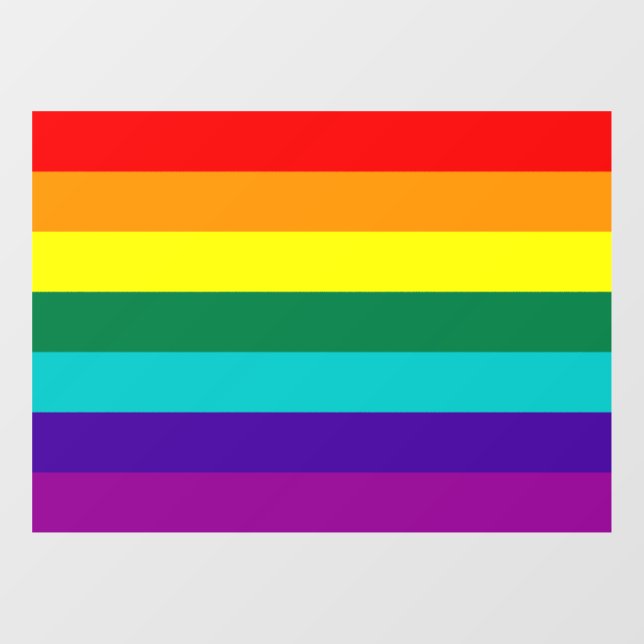 7 Stripes Rainbow Pride Window Cling (Sheet)
