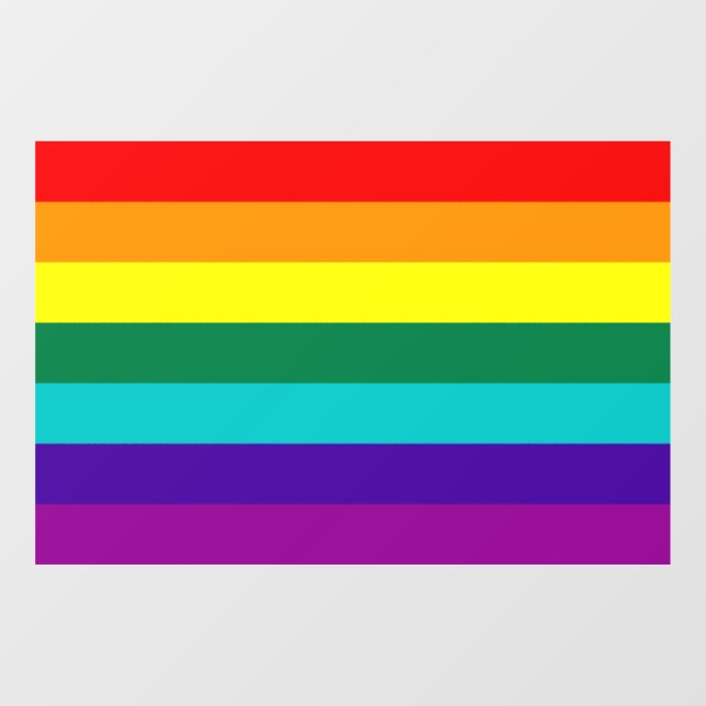 7 Stripes Rainbow Pride  Window Cling (Sheet)