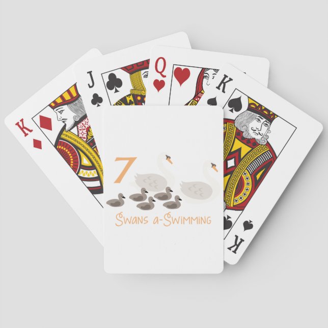 7 Swans a Swimming Playing Cards (Back)