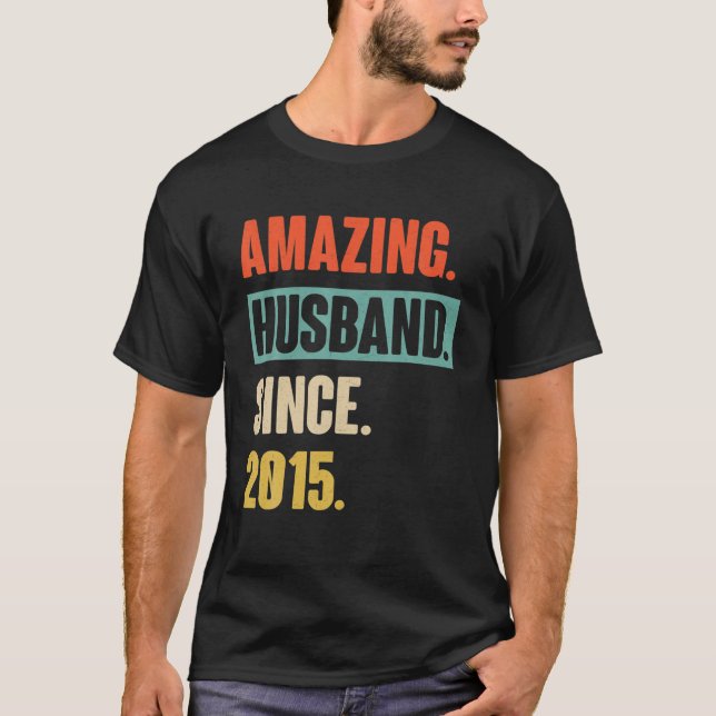 7 Wedding Aniversary Gift Him - Amazing Husband Si T-Shirt (Front)