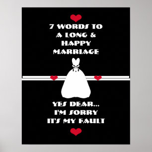 7 Words To A Long And Happy Marriage - Poster