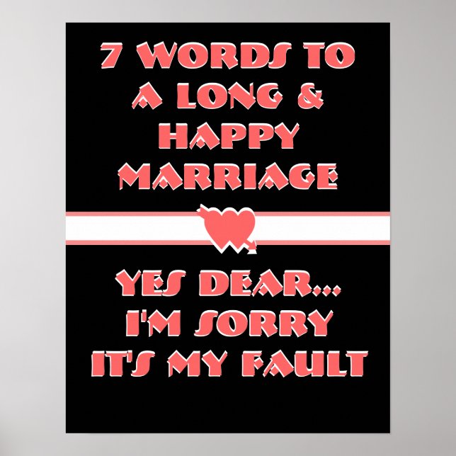 7 Words To A Long And Happy Marriage - Poster (Front)