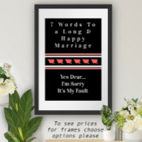 7 Words To A Long And Happy Marriage - Poster