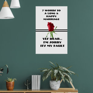 7 Words To A Long And Happy Marriage - Poster