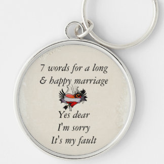 7 Words To A Long Marriage & Happy Marriage Keychain