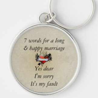 7 Words To A Long Marriage & Happy Marriage Keychain