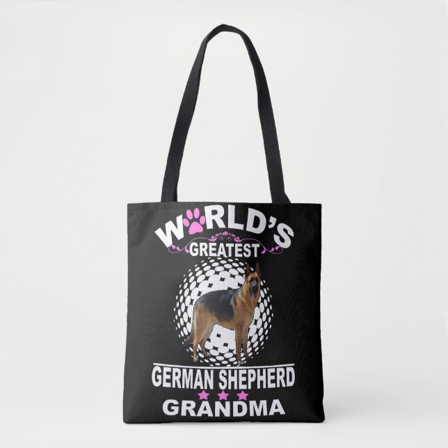 7 World's Greatest German Shepherd Grandma Tote Bag (Front)