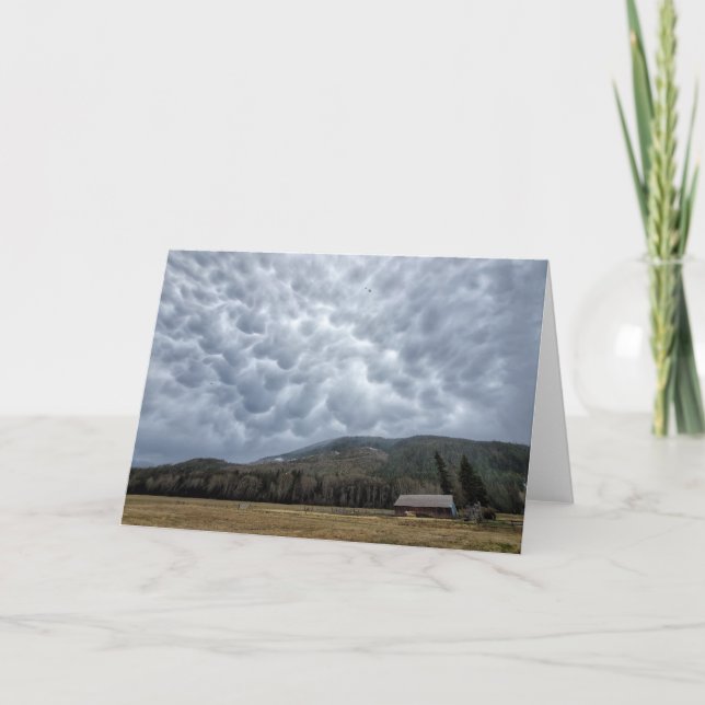 7"x5" Folded Card || Cedar Mt Mammatus (Front)