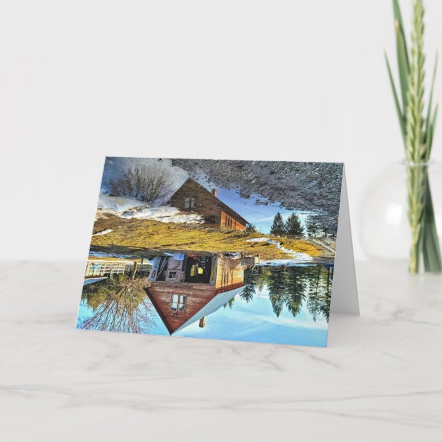 7"x5" Folded Card || Garage Puddle Reflection (Front)