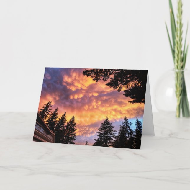 7"x5" Folded Card || Mammatus Cloud Sunset (Front)