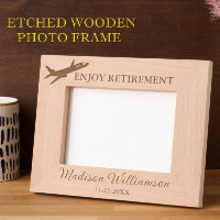 7"x5" Photo TravelTheme Enjoy Retirement Name Date