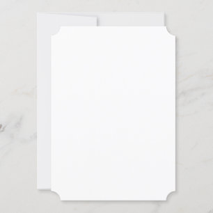 7" x 5" Ticket Corner Style Wedding Invitation