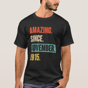 7 Year Old 7th Birthday Amazing Since November 201 T-Shirt