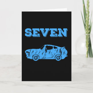 7 Year Old 7th Birthday Boy Muscle Car Card