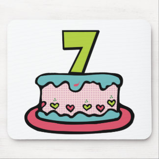 7 Year Old Birthday Cake Mouse Pad