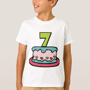 7 Year Old Birthday Cake T-Shirt