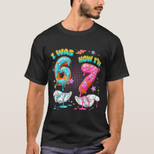 7 Year Old Birthday Funny I Was 6 Now I'm 7 Boy Gi T-Shirt