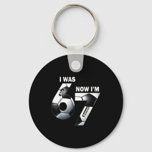 7 Year Old Birthday I Was 6 Now Im 7 Funny Kids So Keychain