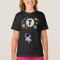 7 Year Old Birthday Planets Astronaut 7th Birthday