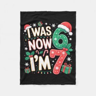 7 Year Old Birthday Shirt - I Was 6 Now I'm 7 67 F Fleece Blanket