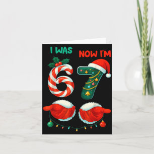 7 Year Old Birthday Shirt Was 6 Now I'm 7 67 Funny Card