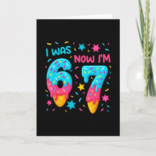 7 Year Old Birthday Shirt Was 6 Now I'm 7 67 Funny Card