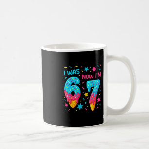 7 Year Old Birthday Shirt Was 6 Now I'm 7 67 Funny Coffee Mug