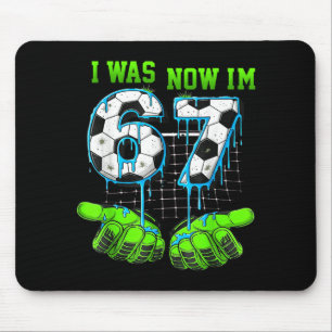 7 Year Old Birthday Shirt Was 6 Now I'm 7 67 Funny Mouse Pad