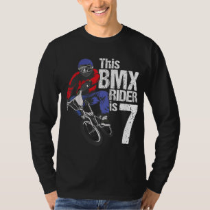 7 Year Old BMX Birthday Party Boys Dirt Bike Bikin T-Shirt