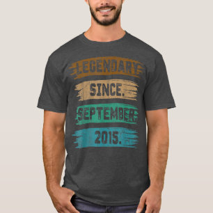 7 Year Old Gift Legend Since September 2015 7th Bi T-Shirt