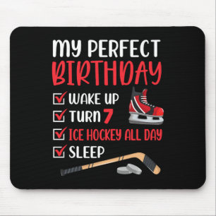 7 Year Old Ice Hockey Birthday Party 7th Boy Bday  Mouse Pad
