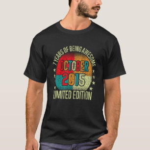 7 Year Old October 2015 7th Birthday T-Shirt
