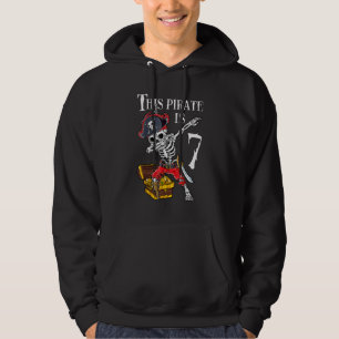 7 Year Old Pirate Birthday Dabbing Pirates Treasur Hoodie