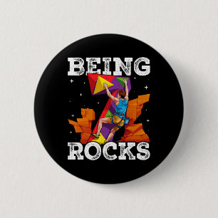 7 Year Old Rock Climbing 7th Birthday Adventures C 2 Inch Round Button