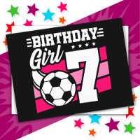7 Year Old Soccer Football Party 7th Birthday Girl