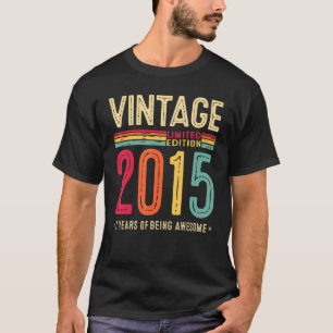 7 Year Old Vintage 2015 Tees 7th Birthday Boys Gir