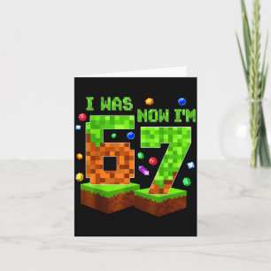 7 Year Old Xel Birthday Boy I Was 6 Now I'm 7 Funn Card