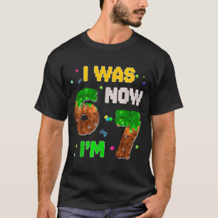 7 Year Old Xel Birthday Boy Was 6 Now I'm 7 67 Fun T-Shirt