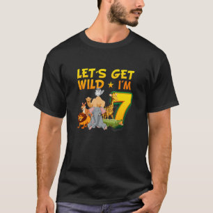 7 year Old Zoo Birthday Safari Jungle Animal 7th b T-Shirt