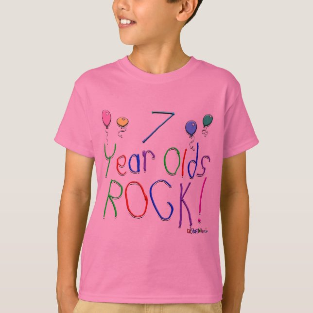 7 Year Olds Rock ! T-Shirt (Front)