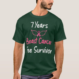 7 Years Breast Cancer Free Pink Breast Cancer Surv T-Shirt