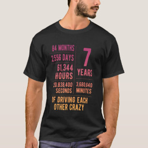 7 Years Married Funny 7th Wedding Anniversary T-Shirt