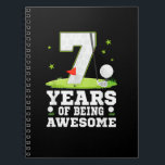 7 Years Of Being Awesome 7th Birthday Golf Theme T Notebook<br><div class="desc">7 Years Of Being Awesome 7th Birthday Golf Theme T-Shirt</div>