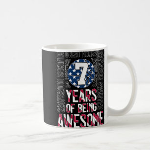 7 Years Of Being Awesome Basketball 7th Birthday Coffee Mug
